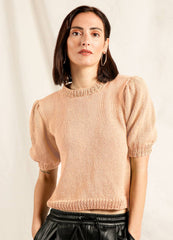 Metis Tee Easy Knitting Kit in Light Salmon