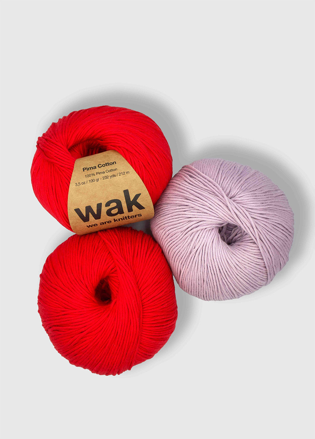 3 Pack of Pima Cotton Yarn Balls